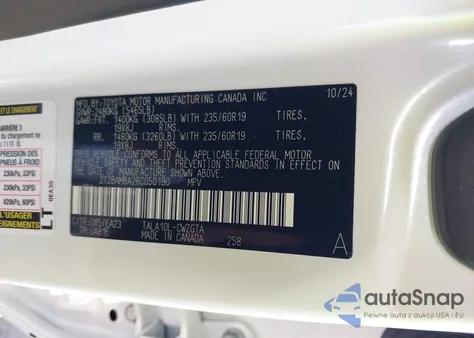 2024 Lexus Rx 350 z USA, uszkodzony, nr VIN 2T2BAMBA2RC050190